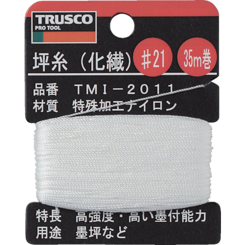 【TRUSCO】ＴＲＵＳＣＯ　坪糸（化繊）　＃２１　３５ｍ巻